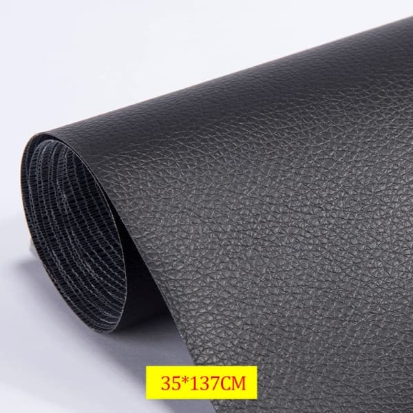Selvklæbende læder Fix Reparationslap Stick Sofa Reparerende Sub - Perfet sort 35*137CM_MGF black 35*137CM