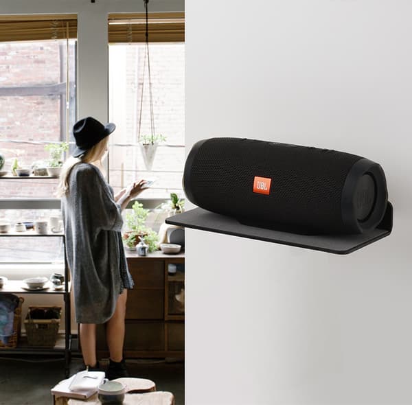 Acrylic Wall Mounted Speaker Shelf - Space-Saving Audio System Storage