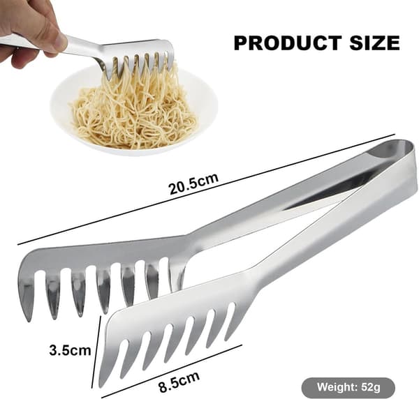 Spagettitång - Kökspasta Servering Rostfritt stål Sallad Universal för matlagning av pasta, spaghetti, sallader_yu