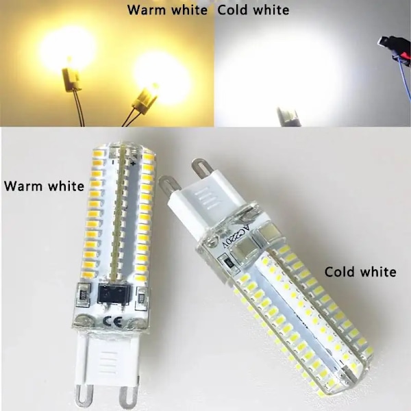 G9 LED 5W 9W 12W 15W 20W AC110V 220V LED-pære LED-pære SMD 2835 3014 LED g9 lys Erstatter 30/40W halogenpære 18W 110V-265V 18W 110V-265V Cold White