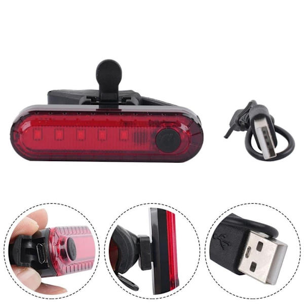 Pyöränvalo 4 tilaa USB punainen_MGF