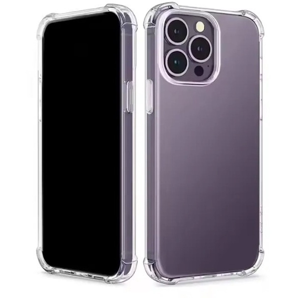 Gjennomsiktig - Silikon - Støtsikker - Deksel - Passer til iPhone 15 Pro Max