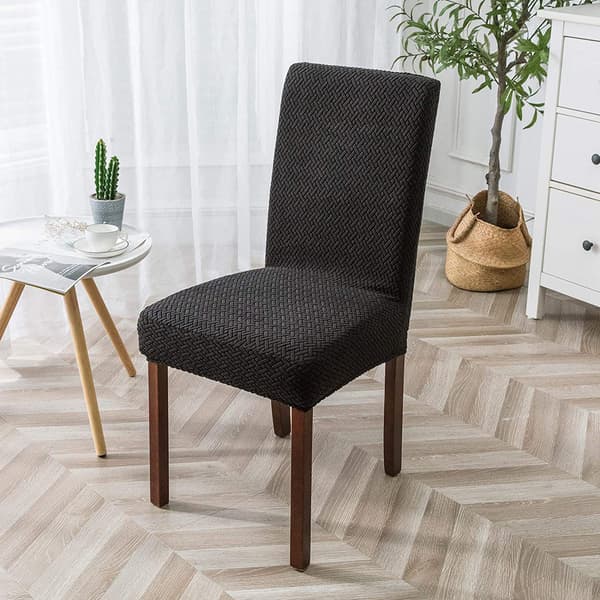 Sett med tøybare stoltrekk Svart Black