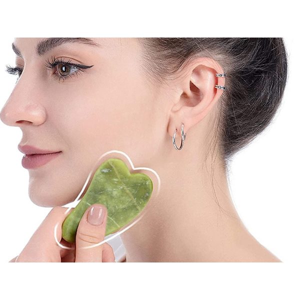 Jade Massage Roller Sæt / Gua Sha Ansigtsmassage - 3 dele_MGF
