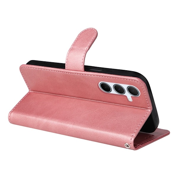 SKALO Samsung A56 5G PU-läder Plånboksfodral - Flera färger Pink Rosa