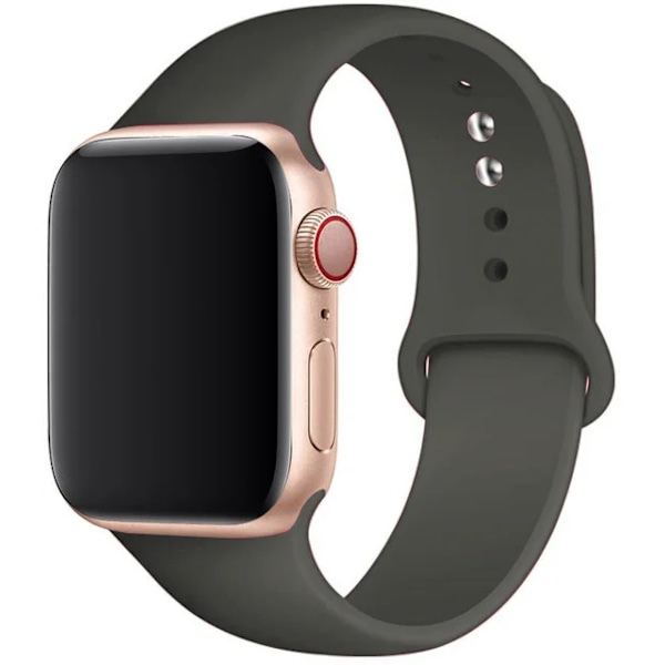 Silikoninen ranneke Apple Watchille, 45 mm, 44 mm, 42 mm, 49 mm, 41 mm, 40 mm, 38 mm, iWatch Series 8, 7, 9, SE, 4, 3, 5, Ultra, 6, Kaakao Cocoa 42 44 45 49 mm M-L