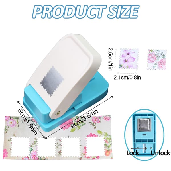 Rektangulær Stempelstanse – 2.6×2.1 cm – Hebel Promotion – Til Scrapbooking, DIY-kort & Håndværk