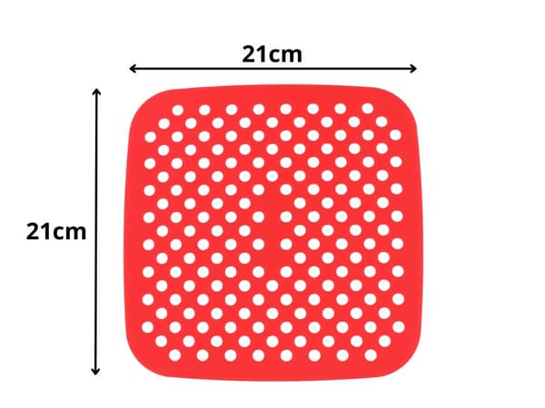 Silikonform 21 cm - Firkantet underlag til airfryer_MGF