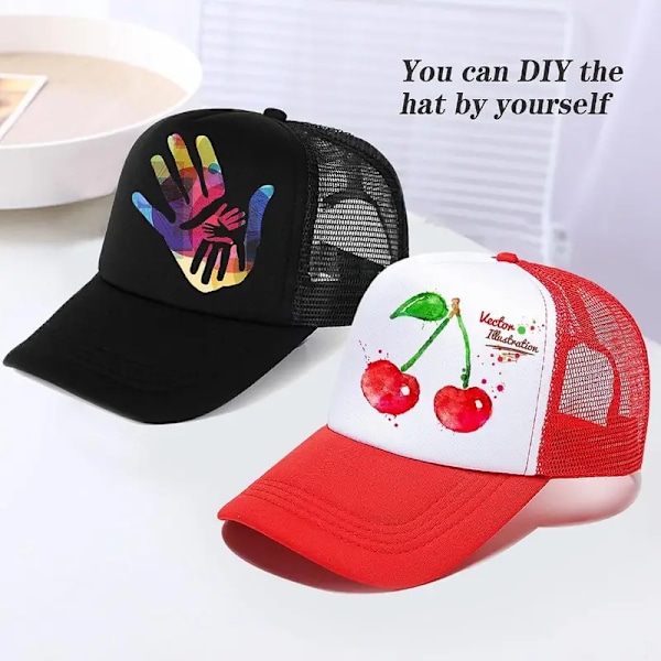 10 kpl Sublimointi Mesh Baseballlippis - Unisex Trucker-lippis Miehille ja Naisille - Kevyt ja Hengittävä