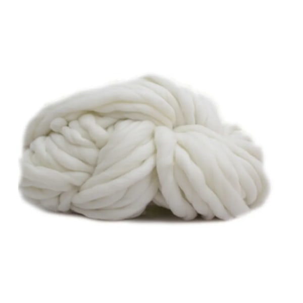 250g DIY Chunky Garn Mjuk Tjock Armvirkning Roving Virkningsgarn Beige Tjock Stickning