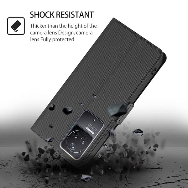 INF Beskyttende PU-lædercover til Redmi Note 14 Pro/Pro+ (Global) - Sort