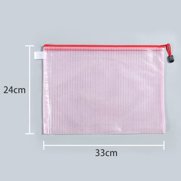 A4 dokumentposer plastlommer 12-pak rød Red