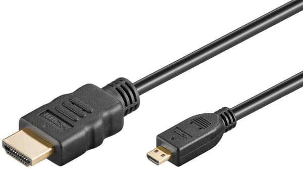 Højhastigheds HDMI™-kabel til Micro-HDMI™ Svart