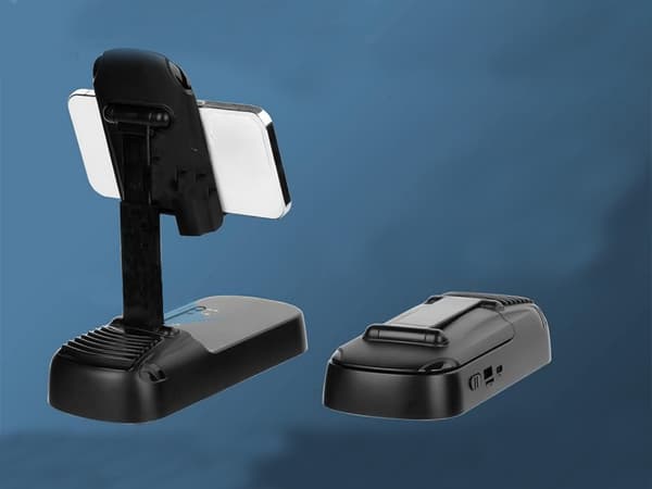 Bluetooth-kaiutin - Teleskooppijalusta virtapankilla_MGF