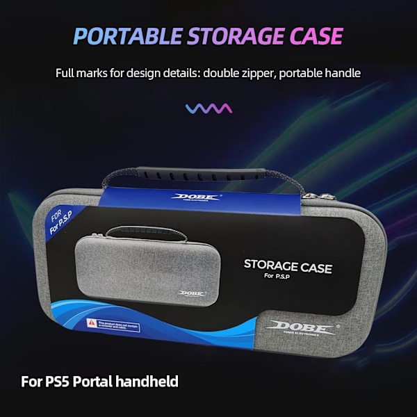 PS Portal & PS5 Portal 3-i-1 Eva-fodral med HD-film & TPU-tillbehör - I-set 3-i-1 - I