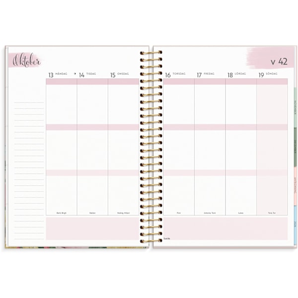 Kalender 2025 Life Organizer Blomster