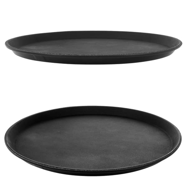 Svart sklisikker serveringsbrett 35 cm 4 stk._MGF