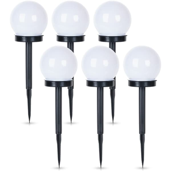 6x Solar havelamper Jordlamper LED-sfære med sensor_MGF