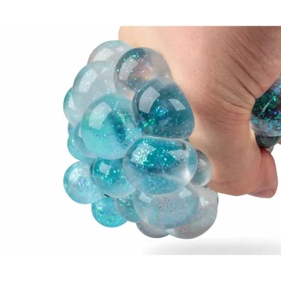 Stressboll Lysande / Klämboll i Nät - Glitter_MGF MultiColor
