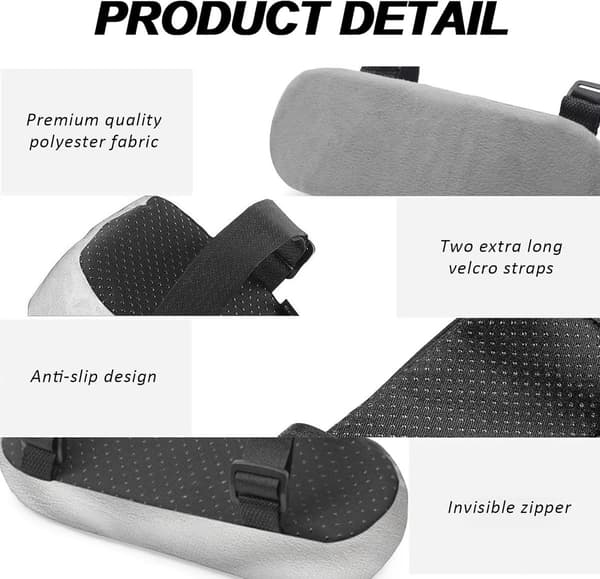 2 stk. - Armlenepute Albuearmputer Komfortable trekk Avtakbare puter Polyester for kontorstoler, bilseter og spillestoler 23,5*7,5*3cm_yu