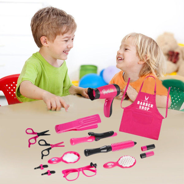 Barnens Leksaksfrisörsalong, Smyckesset för Flickor, Handväska, Barberarbutik, Kammenset, Pedagogiska Leksaker för Pojkar och Flickor, Presenter