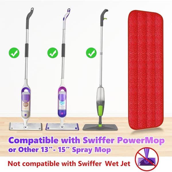 Swiffer PowerMop Täyttö Mikrokuituiset Moppityynyt Harmaa Grey