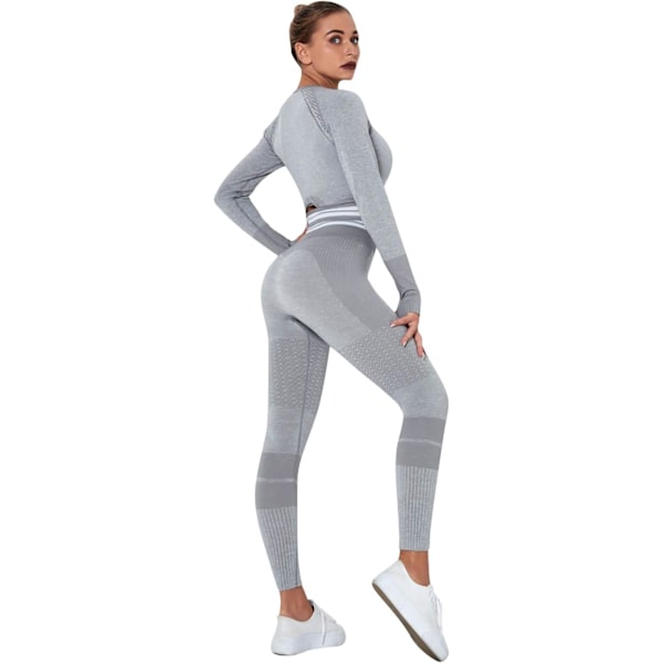 Yoga Byxor Gym Kort Topp Set För Kvinnor Hög Midja Sömlösa Leggings Yoga Tights Leggings Träning Sport Topp Löpning Gym Byxor Med Elastisk Midja