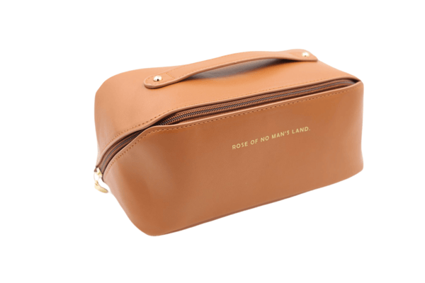 Stor og stilren toilettaske - Makeuptaske Brun Brown