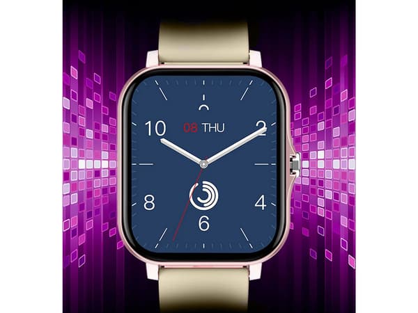 Smartklocka dam herr gummiarmband sport Bluetooth-samtal guld_MGF Gold
