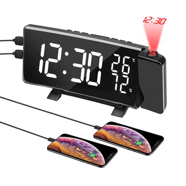 Monitoiminen LED-projektioherätyskello