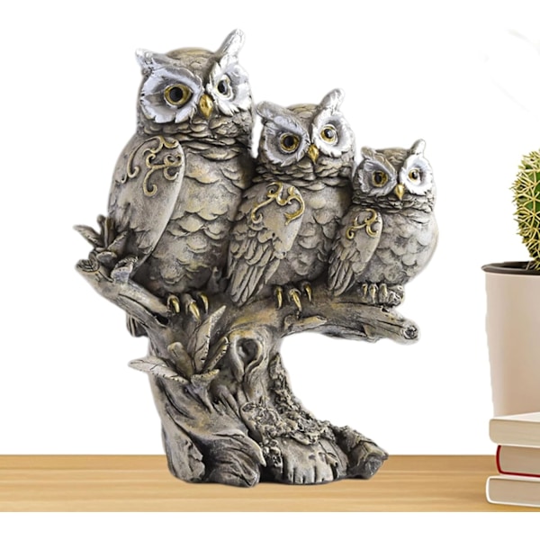 Owl Garden Decor - Modern Resin Figurine for Home and Outdoors