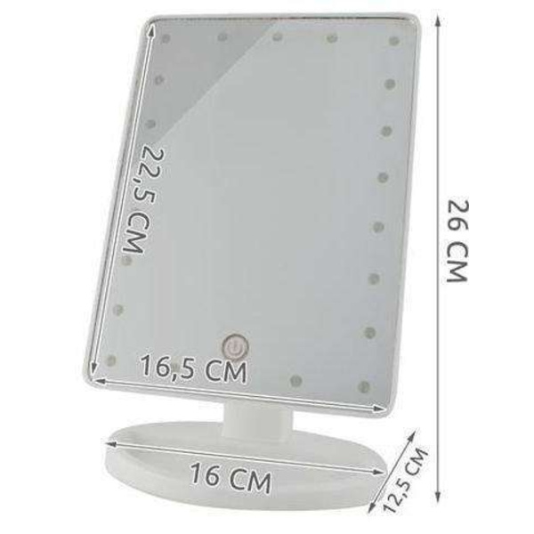 Makeup Mirror with LED Lights - Adjustable - White Vit