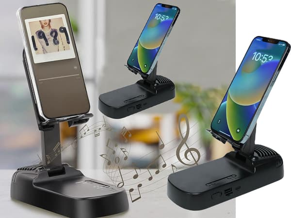 Bluetooth-kaiutin - Teleskooppijalusta virtapankilla_MGF
