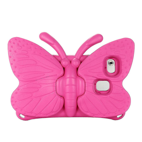 Butterfly Samsung Galaxy Tab A7 Lite 8.7 T220/T225 2021 Case, Childproof, Eva Soft Foam Material, Thick Four Corners, Camera Protection, Shockproof Rose Red