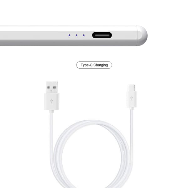 Styluspenn USB-C med 2 reservespisser Hvit White