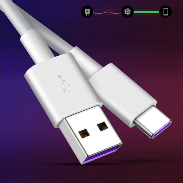 5A USB Type-C hurtigladekabel, TPE-ledning kompatibel med Huawei, Samsung, APPLE 2 m 2 m