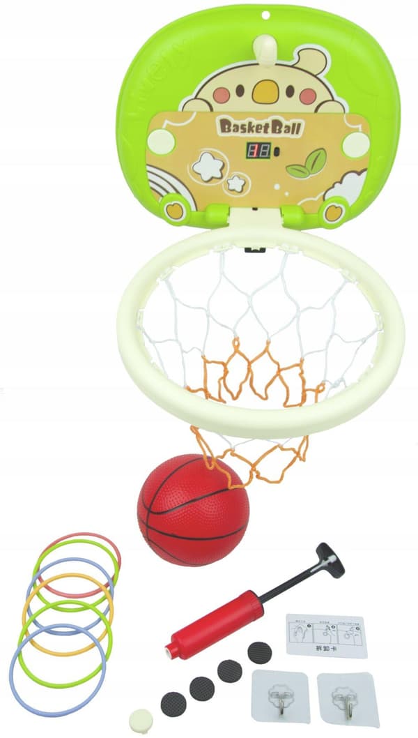 MINI BASKETKURV, BALLPUMPE, DISPLAY MED DISKNÆR_MGF
