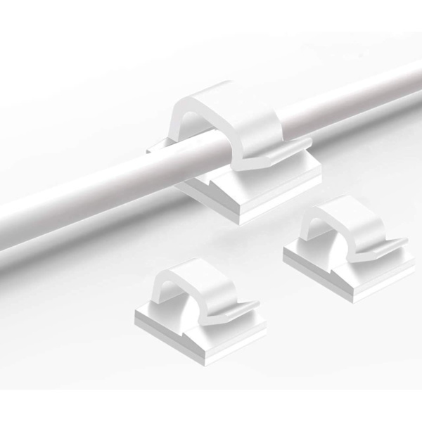 Self-adhesive Cable Holders 50-pack White White