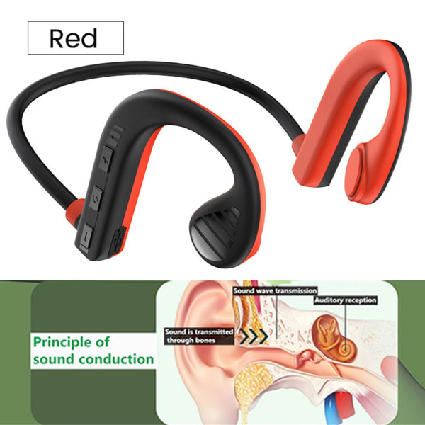Trådlösa hörlurar med benledning HIFI Headset Uppgradering Bluetooth 5.2 Stöd för kort Stereo Hörlurar Orange Orange