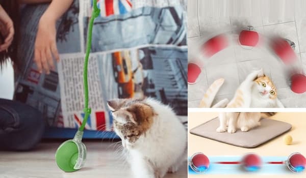 Interaktivt Kattelegetøj / Legetøj til Kat - Bold der bevæger sig