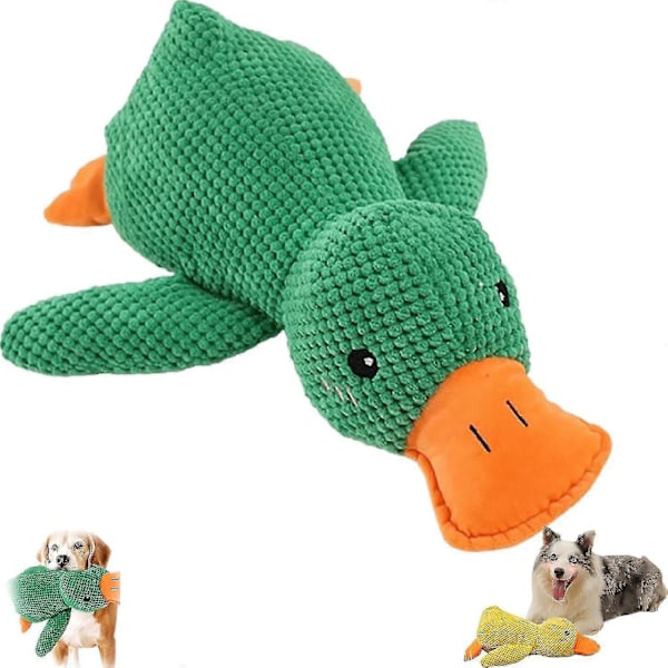 The Mellow Dog, Rauhoittava Ankka Koirille, Rauhoittava Ankka Lelu Koirille, Vakkuttava Ankka Lelu Koirille, Söpö Täytteetön Ankka Pehmeällä Vinkulelulla Green