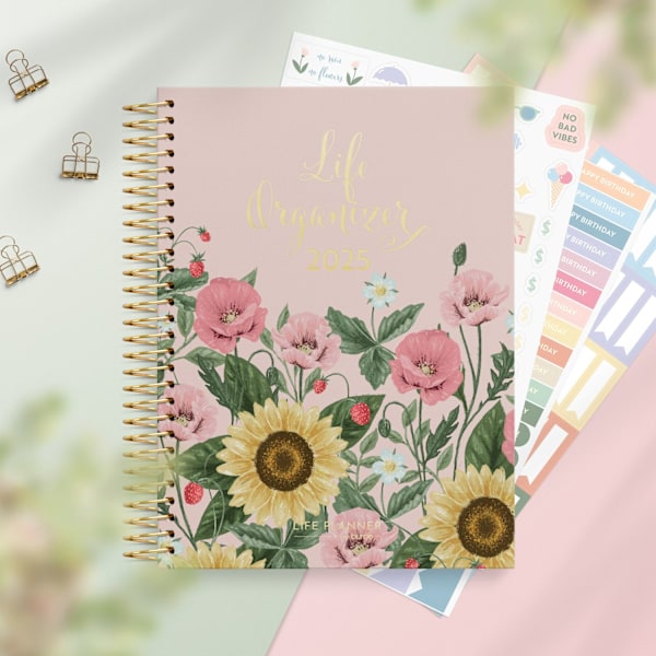 Kalender 2025 Life Organizer Blomster