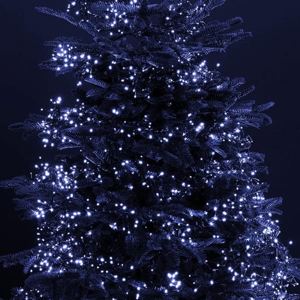 Ljussträng med 200 LED-lampor, 20 meter, för julbelysning White_MGF White 400 LED