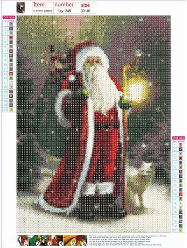 DIY Diamantmålningsset Jul för vuxna, Snöfält Tomte_MGF