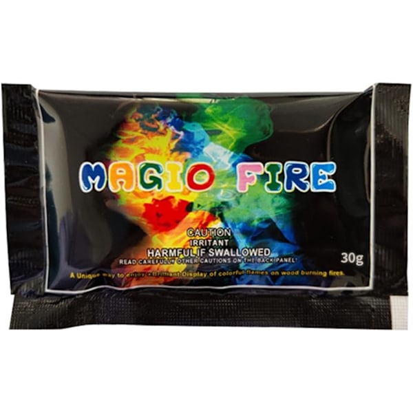 Mystic Fire Flame Color Changer | Pitkäkestoinen nuotiopöly | 30g | 5-pakkaus 5-pack 30 g