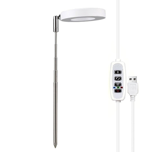 3.5-inch White Warm Light 5W Adjustable Grow Light with USB & Timer