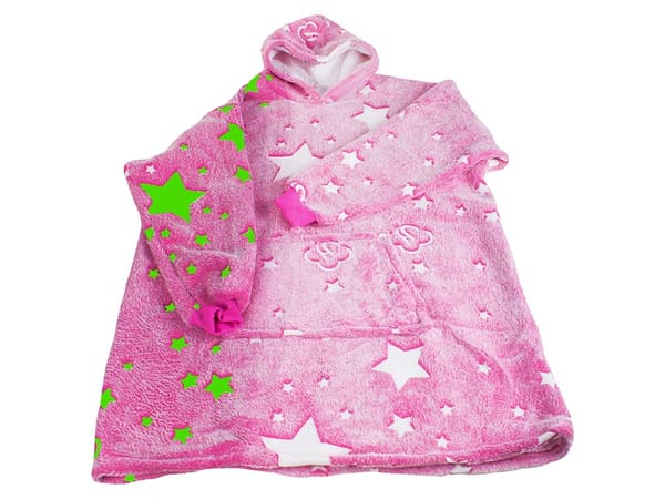 Oversized Hoodie med Hætte - Filt_MGF Pink