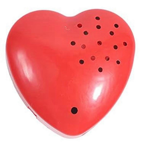 1 stk Hjerteformet Stemmeoptager, Stemmeoptagelsesknap 10 Sekunder, Valentinsdag Hjerte Lydoptager