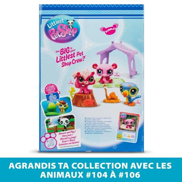 Temapakke til 3 kæledyr - BANDAI - Littlest Pet Shop Camping - Dyr og tilbehør