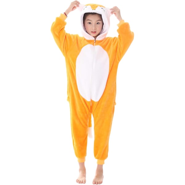 Barn/Unisex Fancy Dress Djurdräkt Onesie Pyjamas Jumpsuit Cosplay Kigurumi Jul Halloween Maskerad A-räv 130